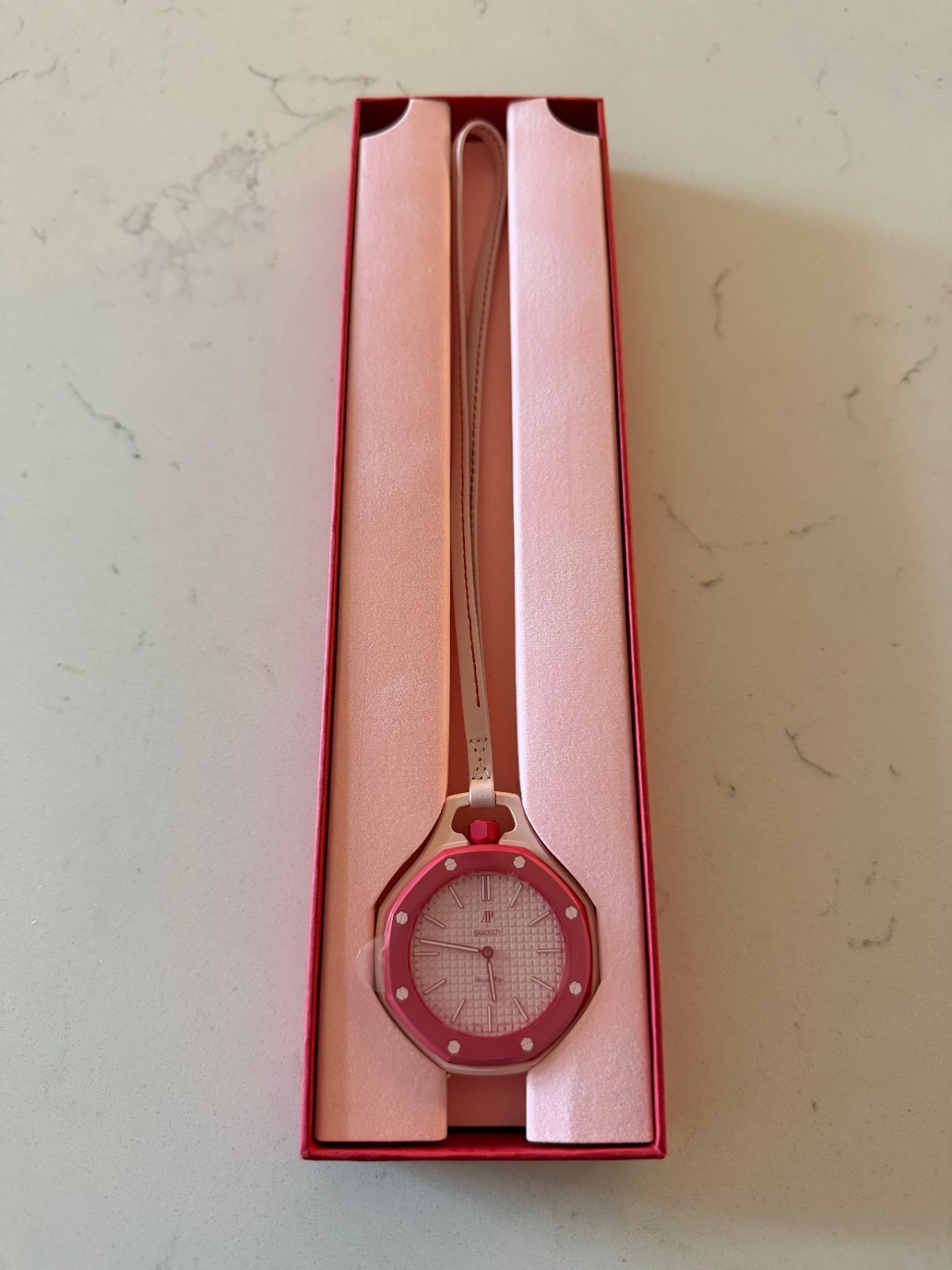 Audemars Piguet x Swatch Royal Pop Otto Rosso Pink Bioceramic Quartz Pocketwatch