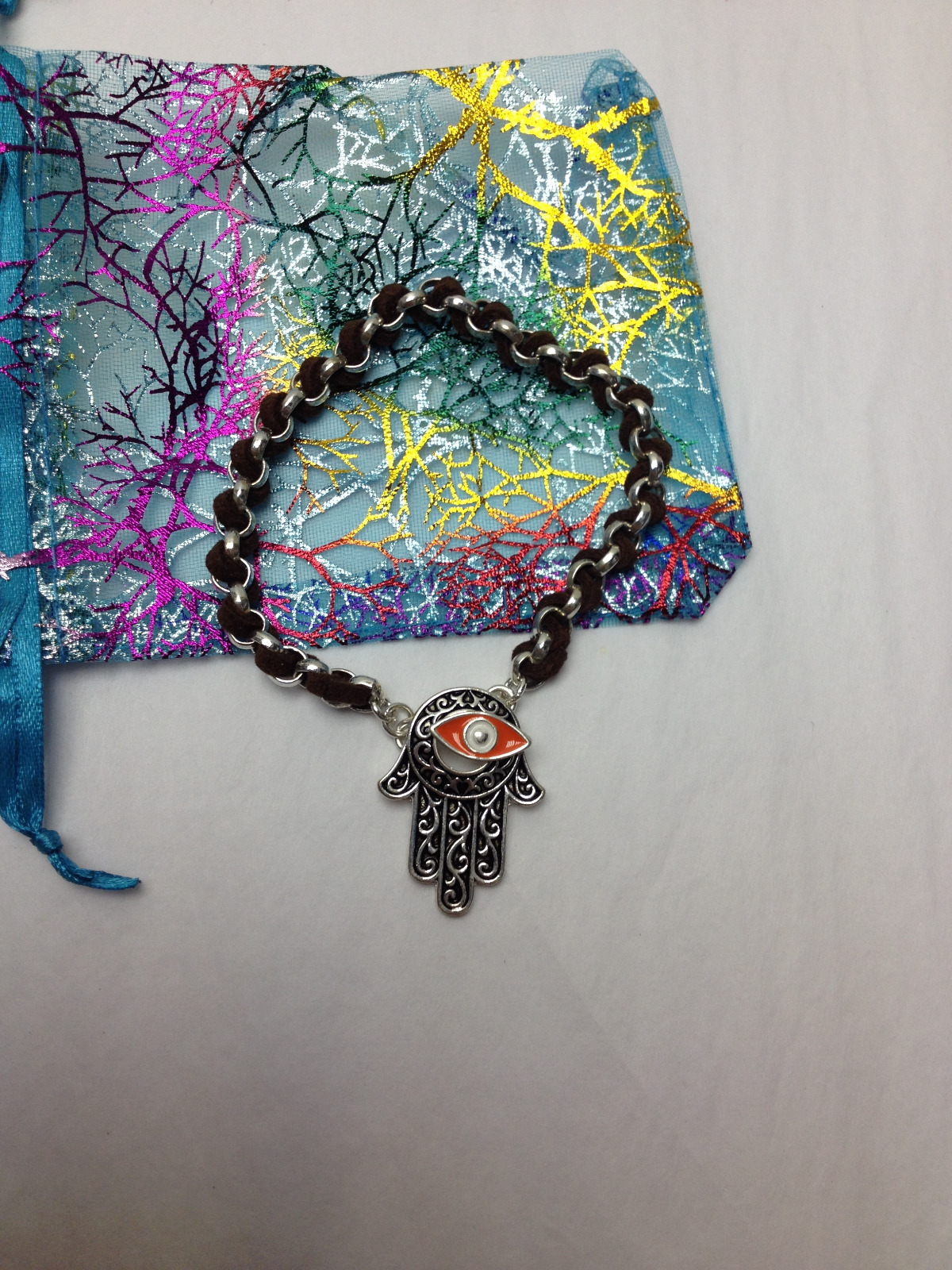 HAMSA HAND & EVIL EYE Unique CHARM BRACELET Beautiful GOOD LUCK PROTECTION
