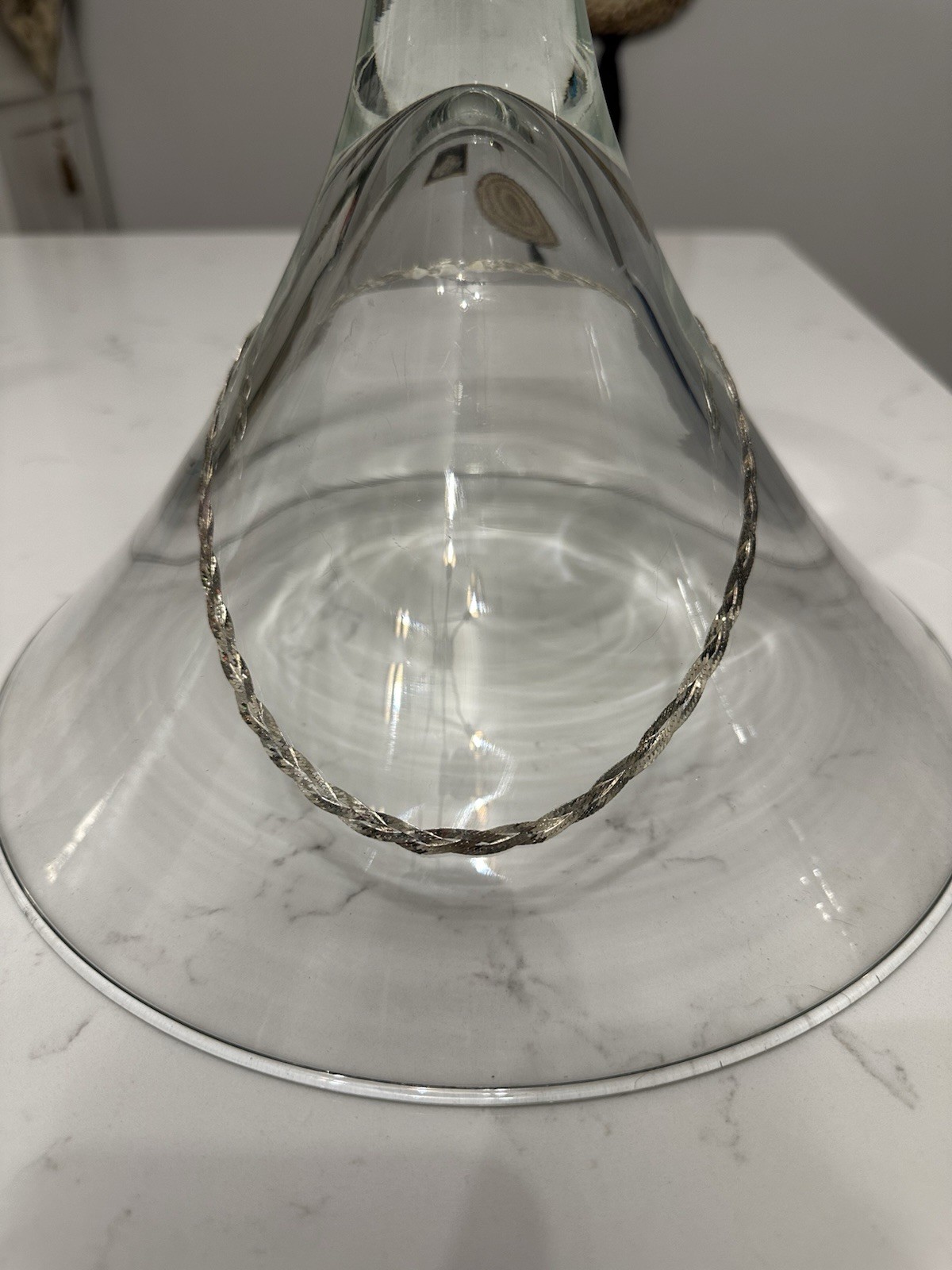 Vintage Sterling Silver 925 Braided Herringbone Chain Necklace 18” Italy 8.5g