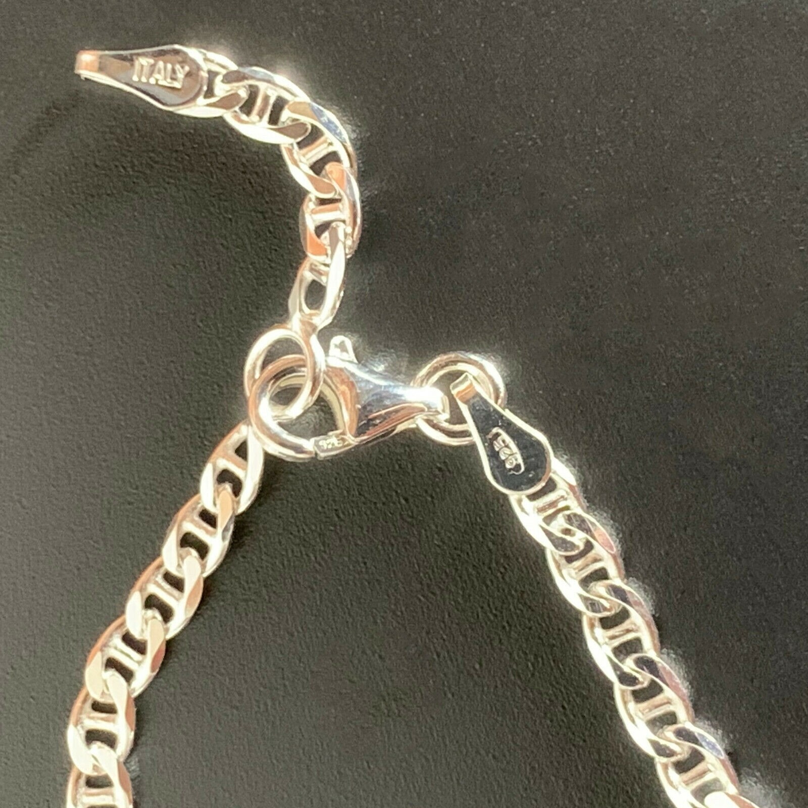 925 Sterling Silver Mariner Link Childrens or Baby ID Bracelet Free Engraving