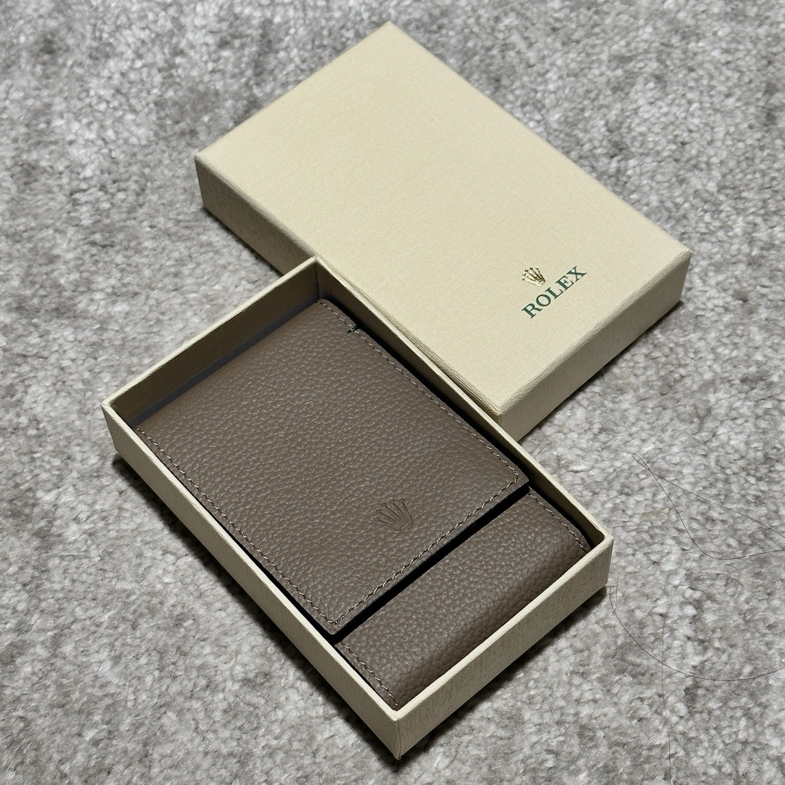 Authentic Rolex Taupe Leather Watch Case Travel Pouch – VIP Gift