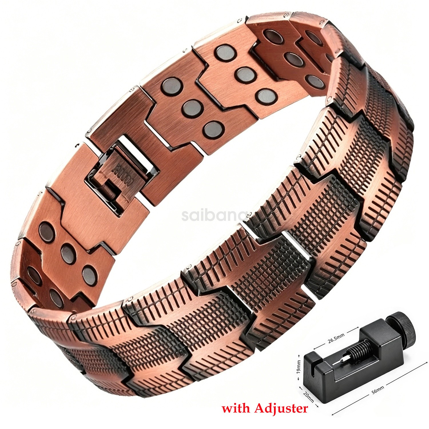 100% Pure Copper Bracelet 3500 Gauss Magnetic Therapy Strong Healing & Regulator