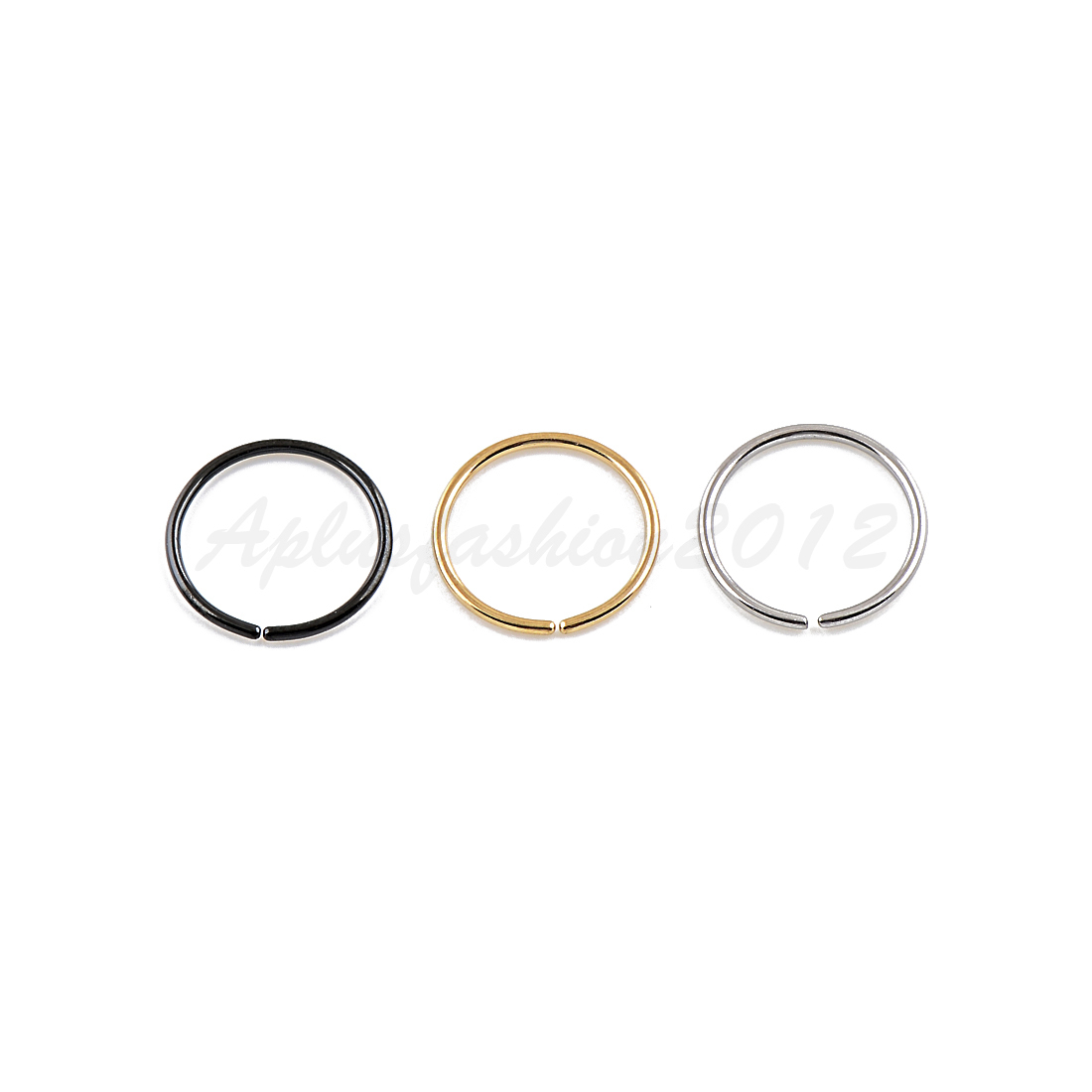 18G 20G 22G all size Color Plated on Steel Seamless Nose Hoop Ear Tragus Ring