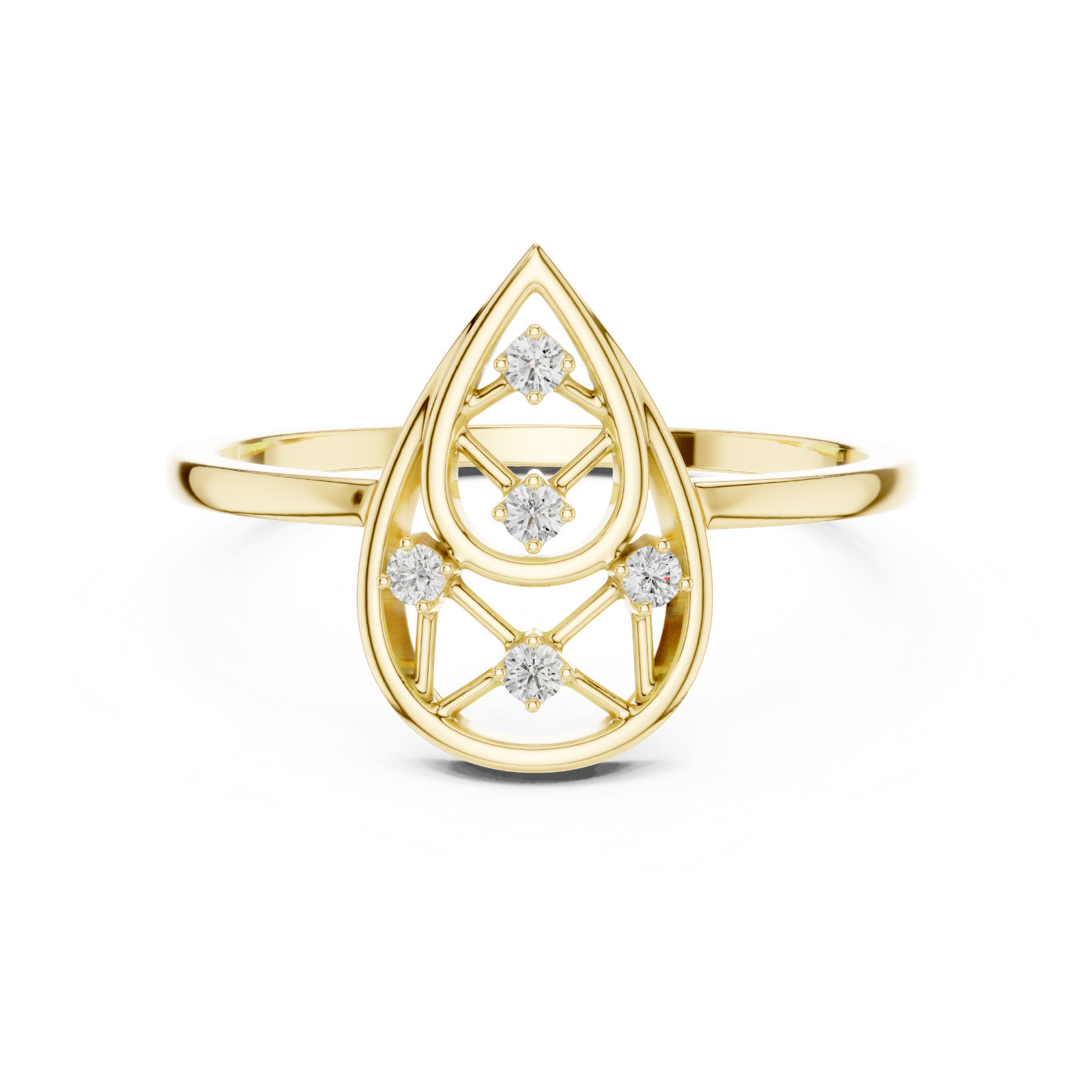 Certified Round Natural Diamond Ring Elegance Precision Jewellery 14k Gold Over