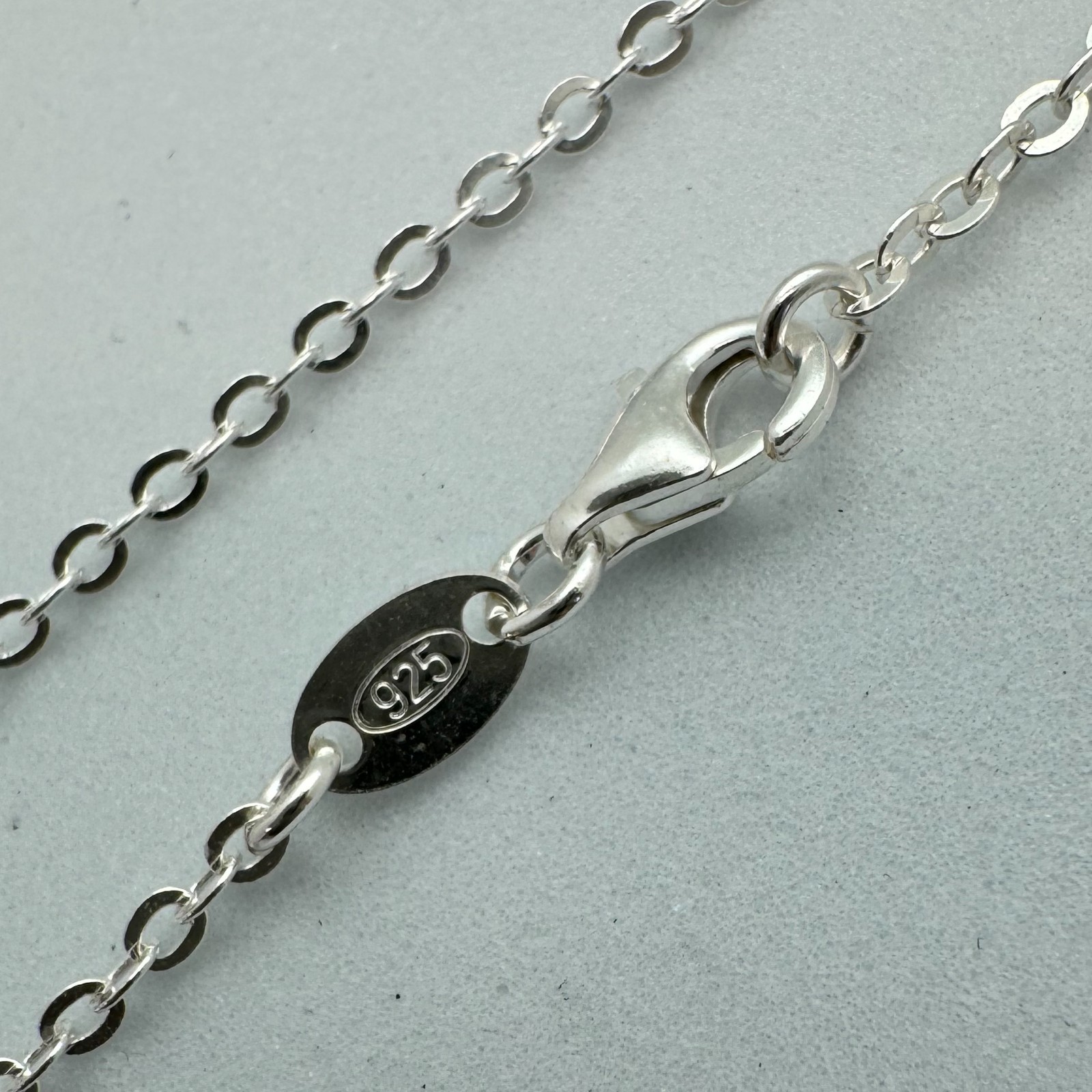 Sterling Silver Necklace – 2.3mm Strong Flat Cable Chain – All Sizes 7-36 Inches