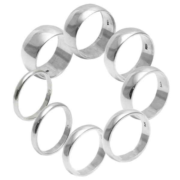 Guaranteed 925 Sterling Silver Plain Polished Wedding Band Ring Men’s Women’s