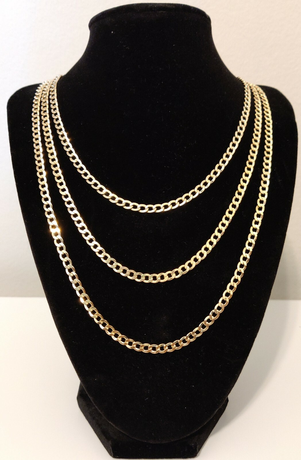 10K Real Yellow Gold Cuban Curb Link Chain,Miami Cuban Curb Chain,Gold Chain