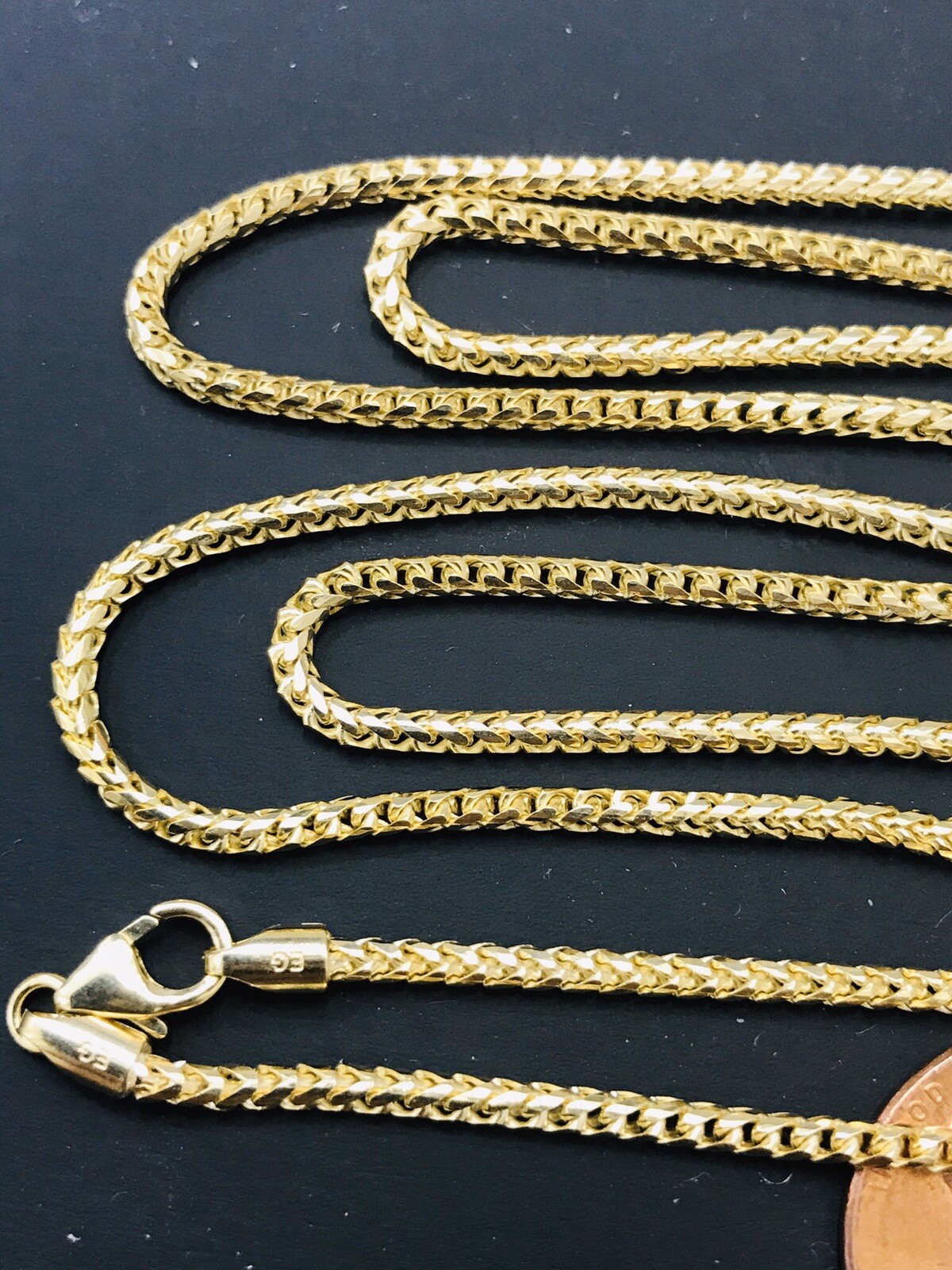 10.70 Grams 14K Solid Yellow Gold Franco Necklace Chain 20 Inch Brand new