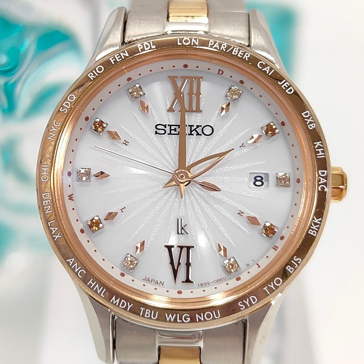 SEIKO LUKIA Limited Model SSVV072 Glitter Radio Solar Watch Seiko Lukia Working