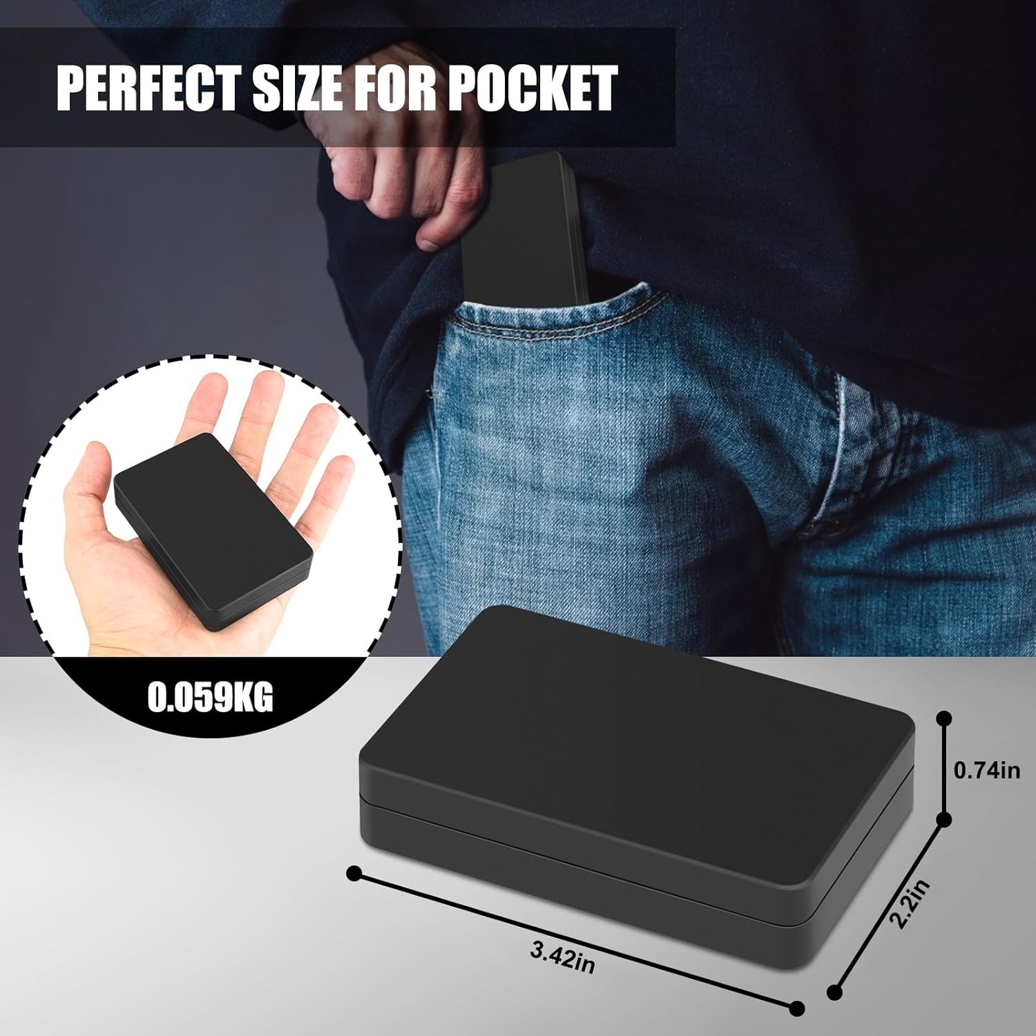 Multi-Unit Precision Pocket Scale 1000g – Ideal for Food, Coins, and Jewelry