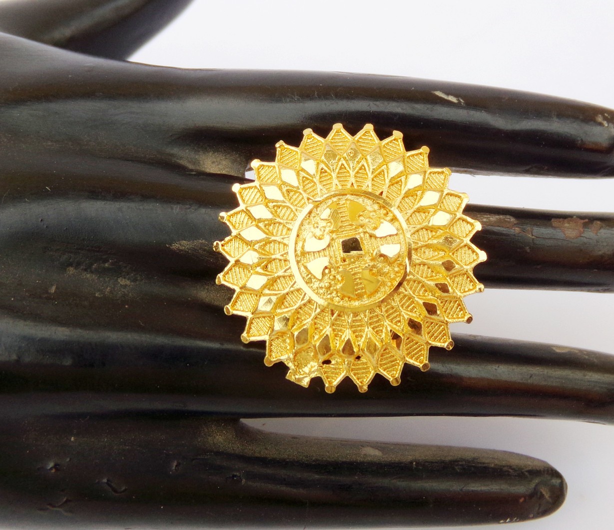 Indian Women Rings Adjustable Gold Plated Filigree Traditional Fashion Jewellery
