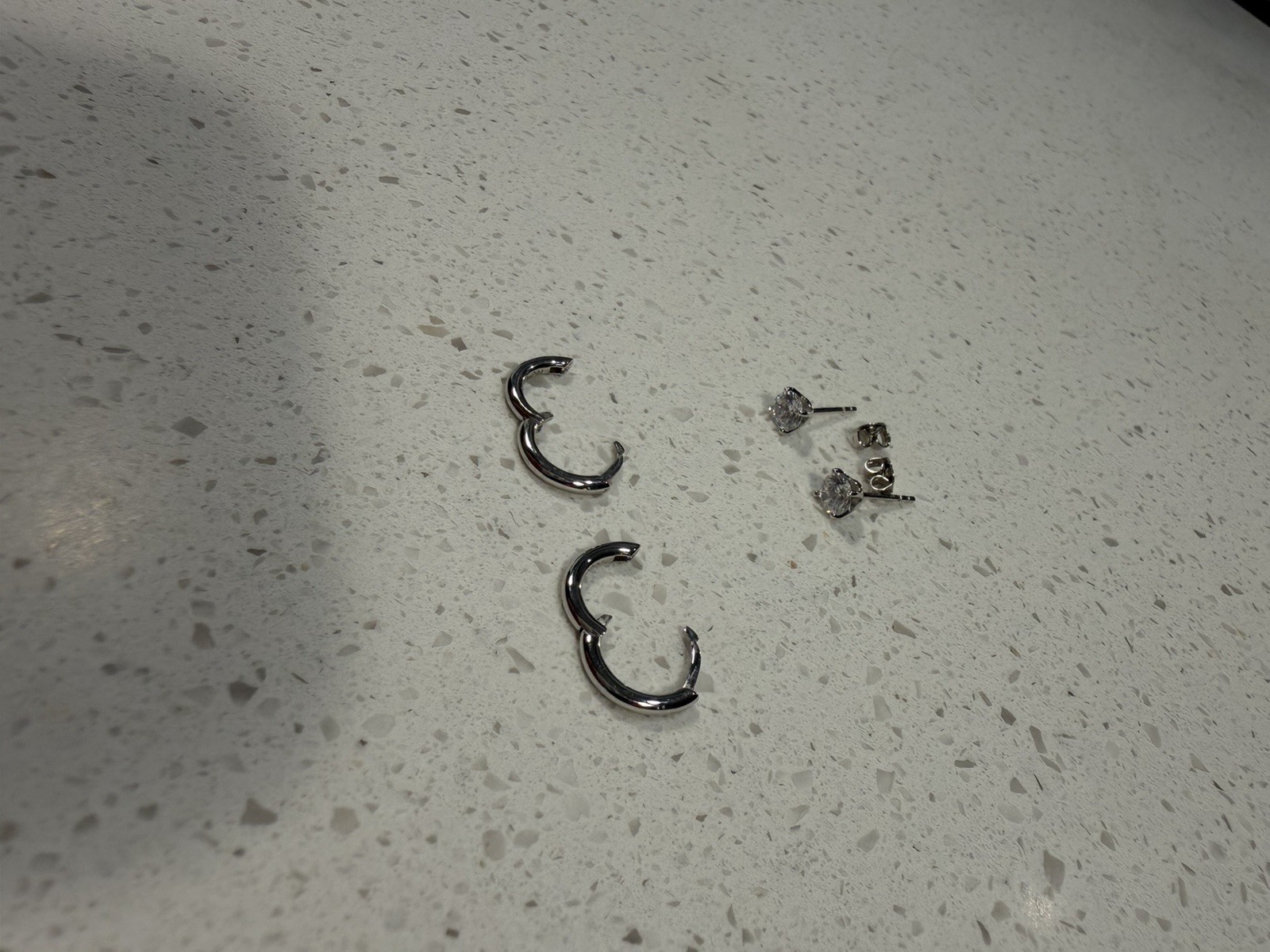 JAXXON Silver 8MM Cuban + JAXXON Silver Hoop Earrings + GLD 5MM Silver Studs