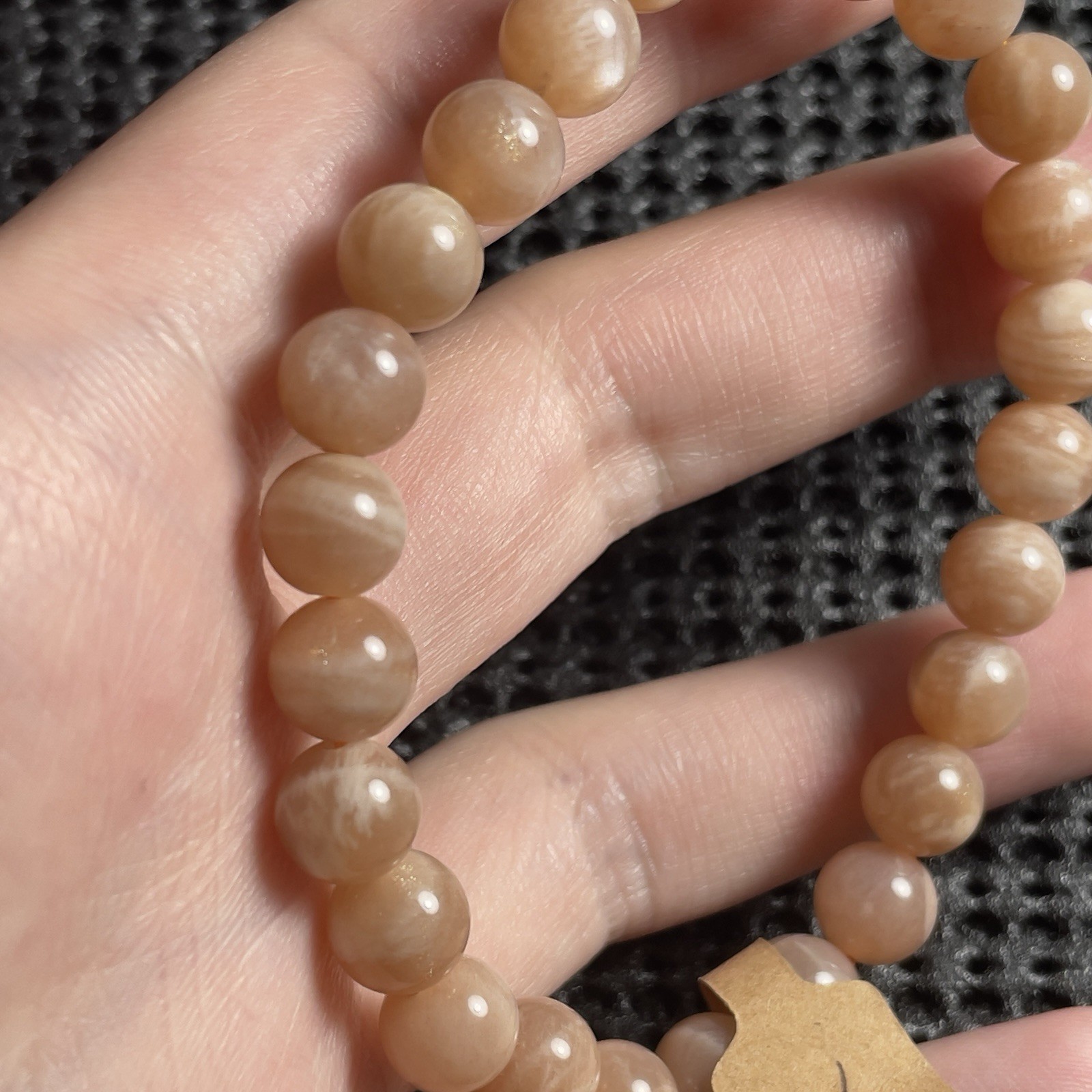 Orange Moonstone Milk Tea Color 8mm Gift Women Girls Friend Healing Bracelet