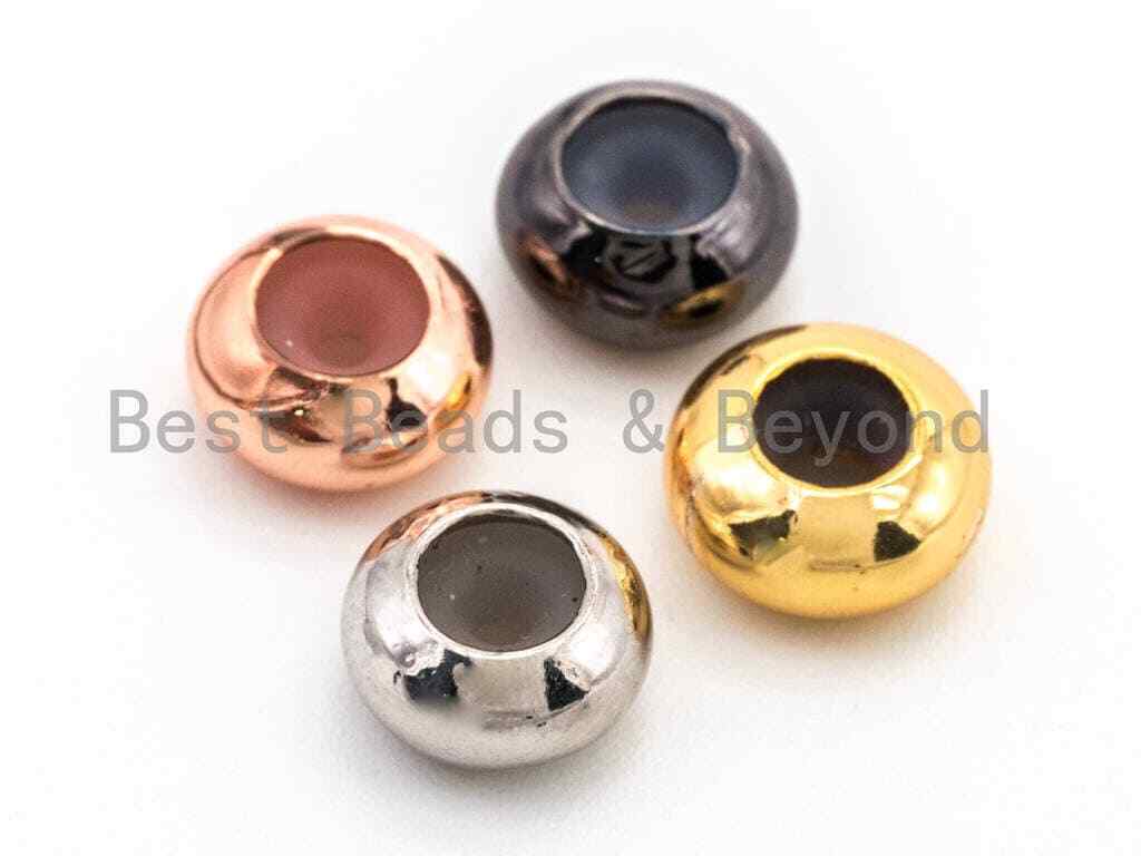 5pc Rondelle Rubber Stopper Beads for Jewelry Making, 8mm, 1mm Hole – SKU#N42