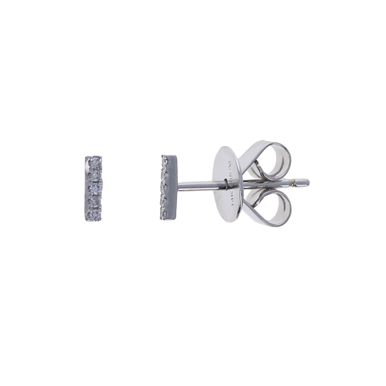 Diamond Studs, 14kt Yellow / White Gold, Fine Jewelry, Mini Diamond Earrings