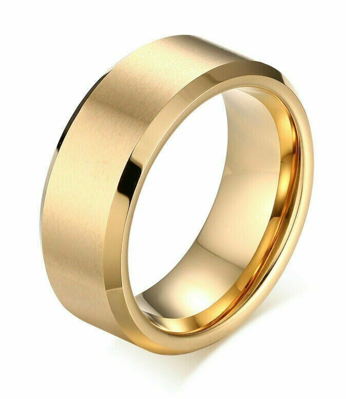 Men Black Stainless Titanium Color Ring Wedding Lover Couple Rings Women 7-12