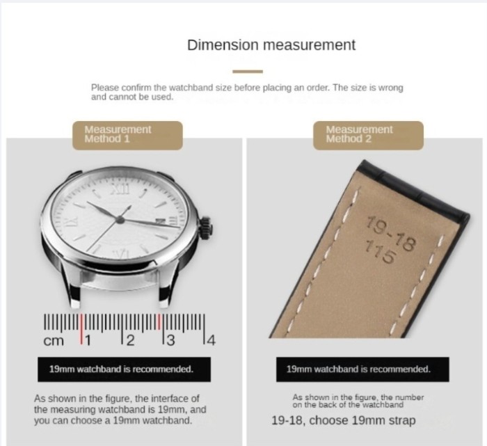 Quick Release Double-sided Genuine Leather Watch Strap Pin Buckle Band 18mm-24mm