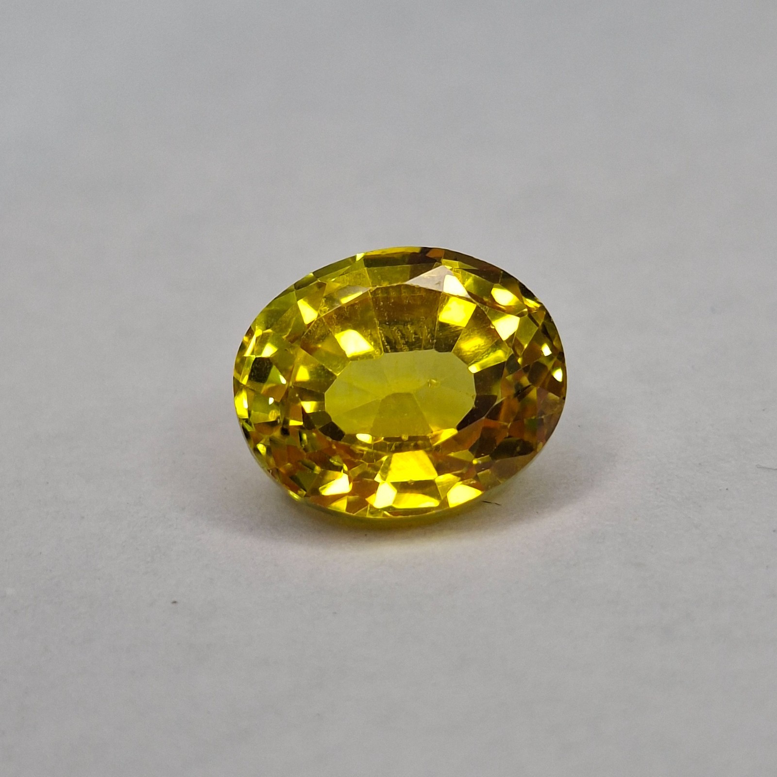 AAA 8-10Ct Yellow Sapphire Oval Cut Loose Natural Certified Gemstone GB069
