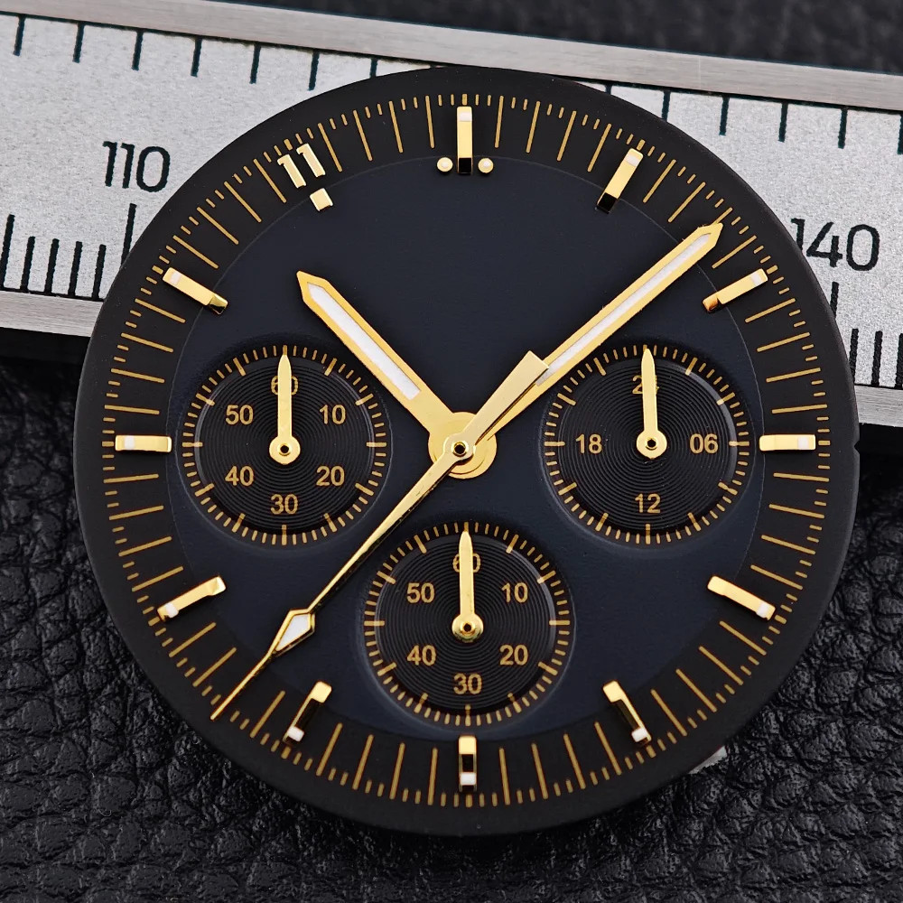 32.5mm Diameter Luminous Watch Dial Face For VK63 Movement Replacement Parts