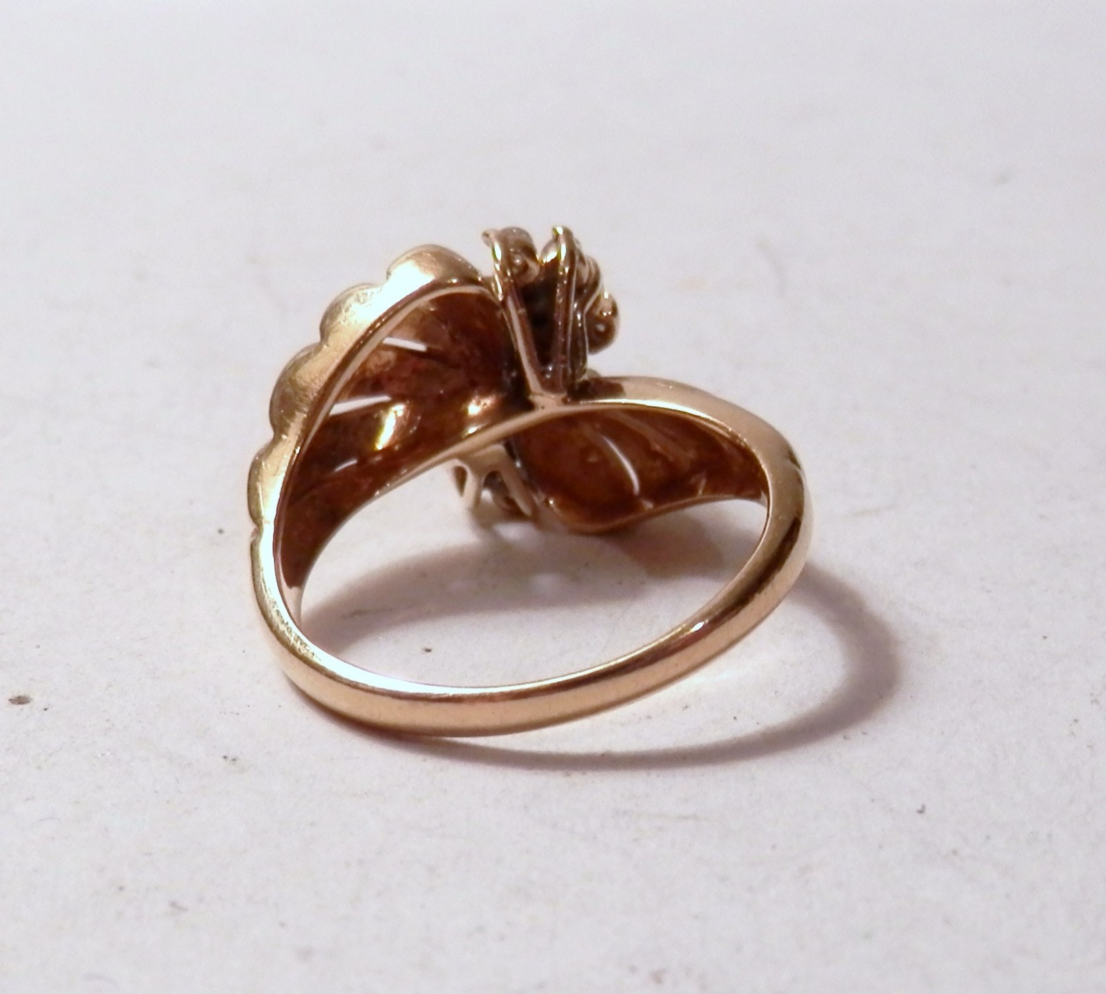Stunning Tru Glo Diamond Cluster Waterfall 14K Yellow Gold Ring 5.3 Gram Size 7