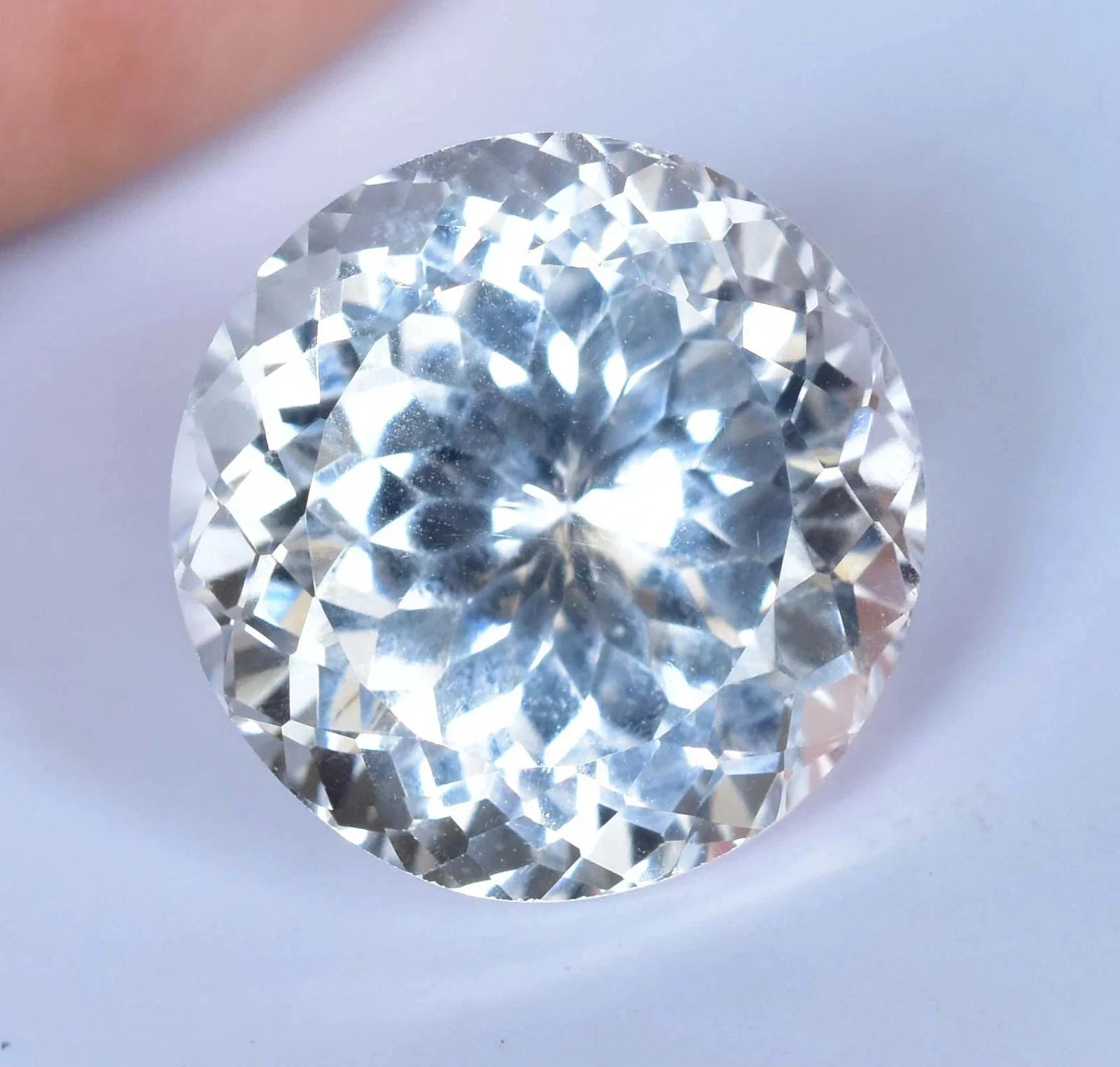 8 mm Natural White Montana Sapphire Round Cut Certified Loose MR Gemstone M02 A+