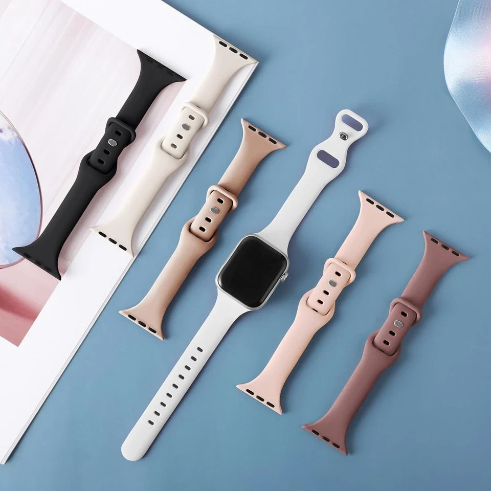 6 Pack Slim Thin Bands Compatible with Apple Watch 38Mm 40Mm 41Mm 42Mm 44Mm 45Mm