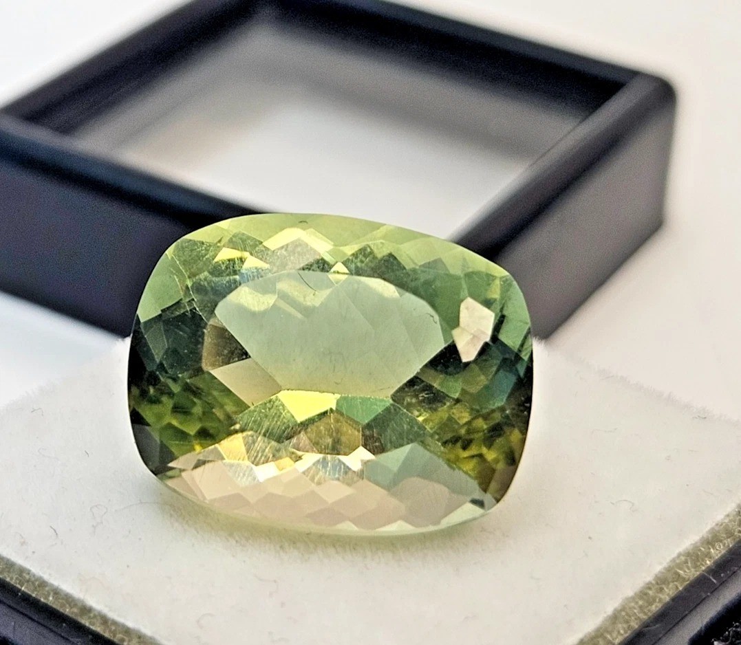 Tourmaline Bi-Colour Cushion Cut 9+ Ct Natural Loose EGL Certified Gemstone