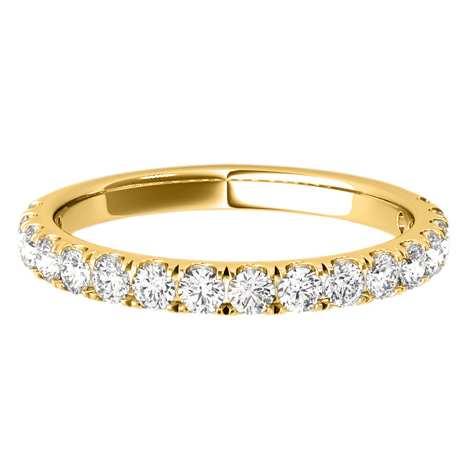 0.25 Carat Lab-Created White Diamond Wedding Band for Women In 10K Gold