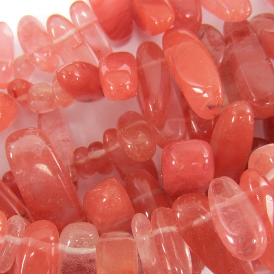 14-22mm cherry quartz stick nugget beads 15.5″ strand