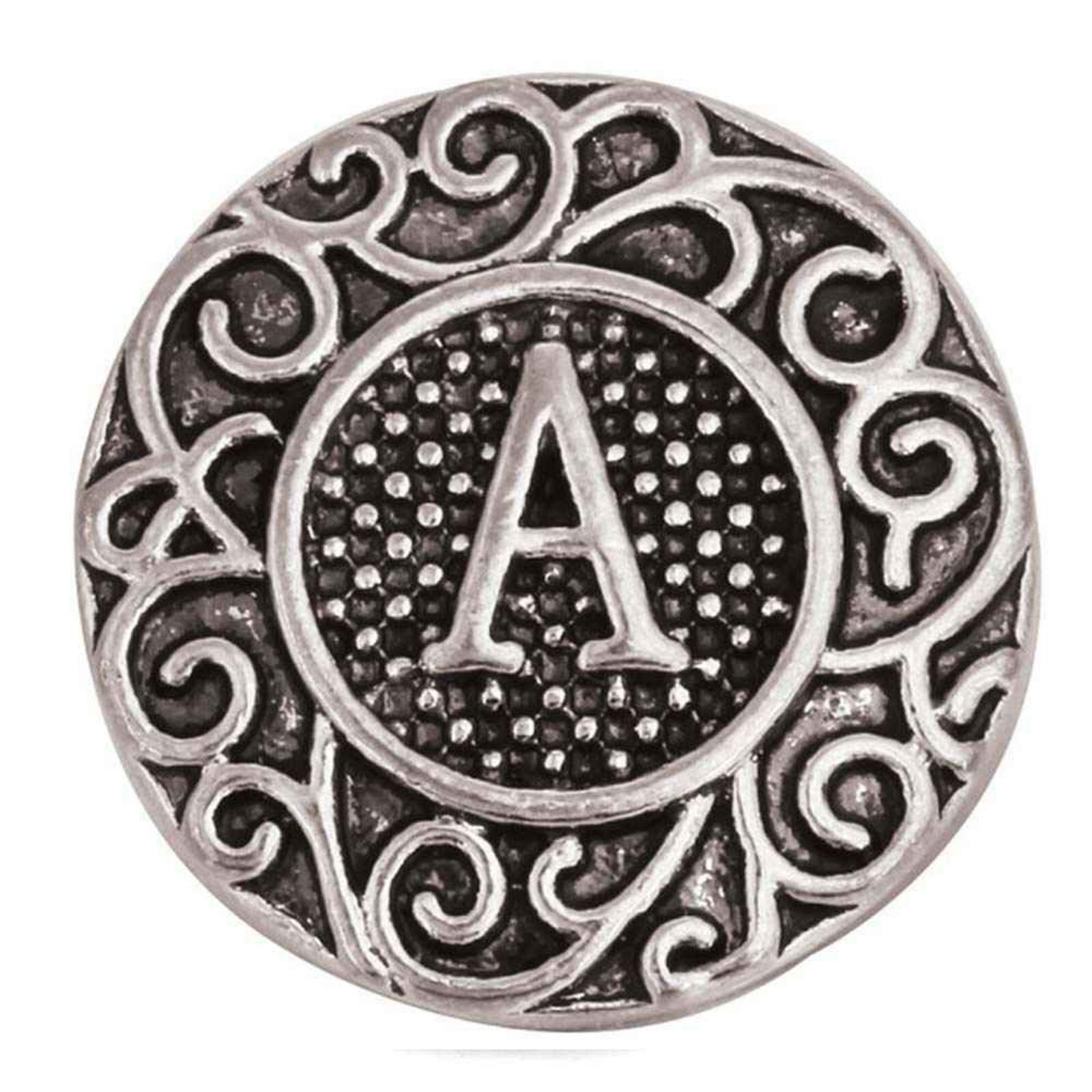 Snap Jewelry Letter Ginger Charm 18MM Initial Alphabet Name Custom Snap Button