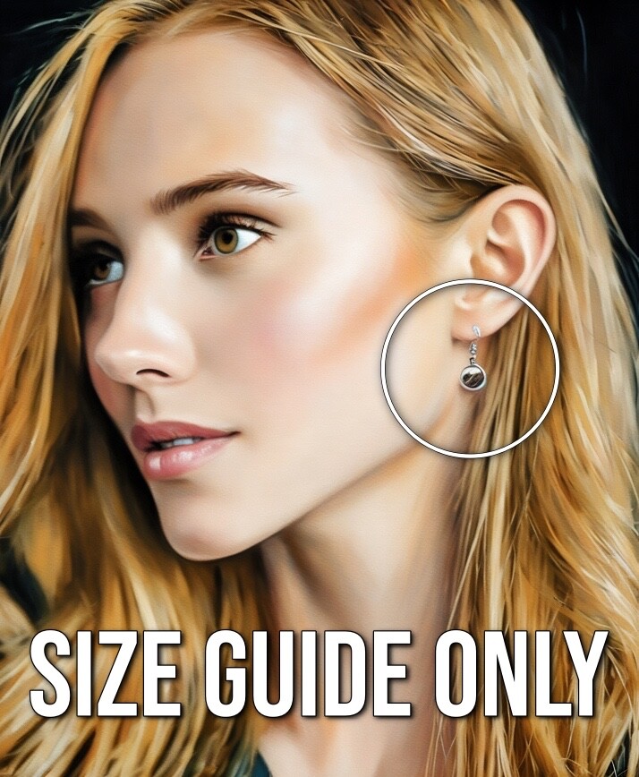 Fun Yes No drop earrings, stainless steel/glass, 3.6cm length 12mm width