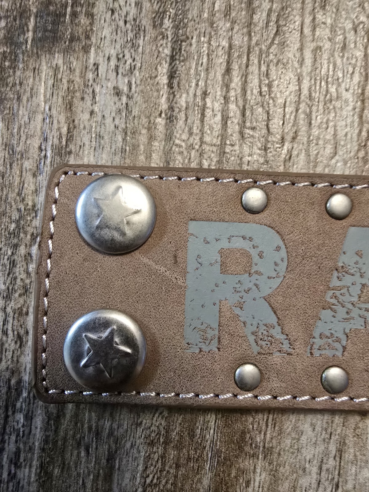 Ramones Faux Leather Cuff Bracelet Brown Studded Punk Rock Wristband New