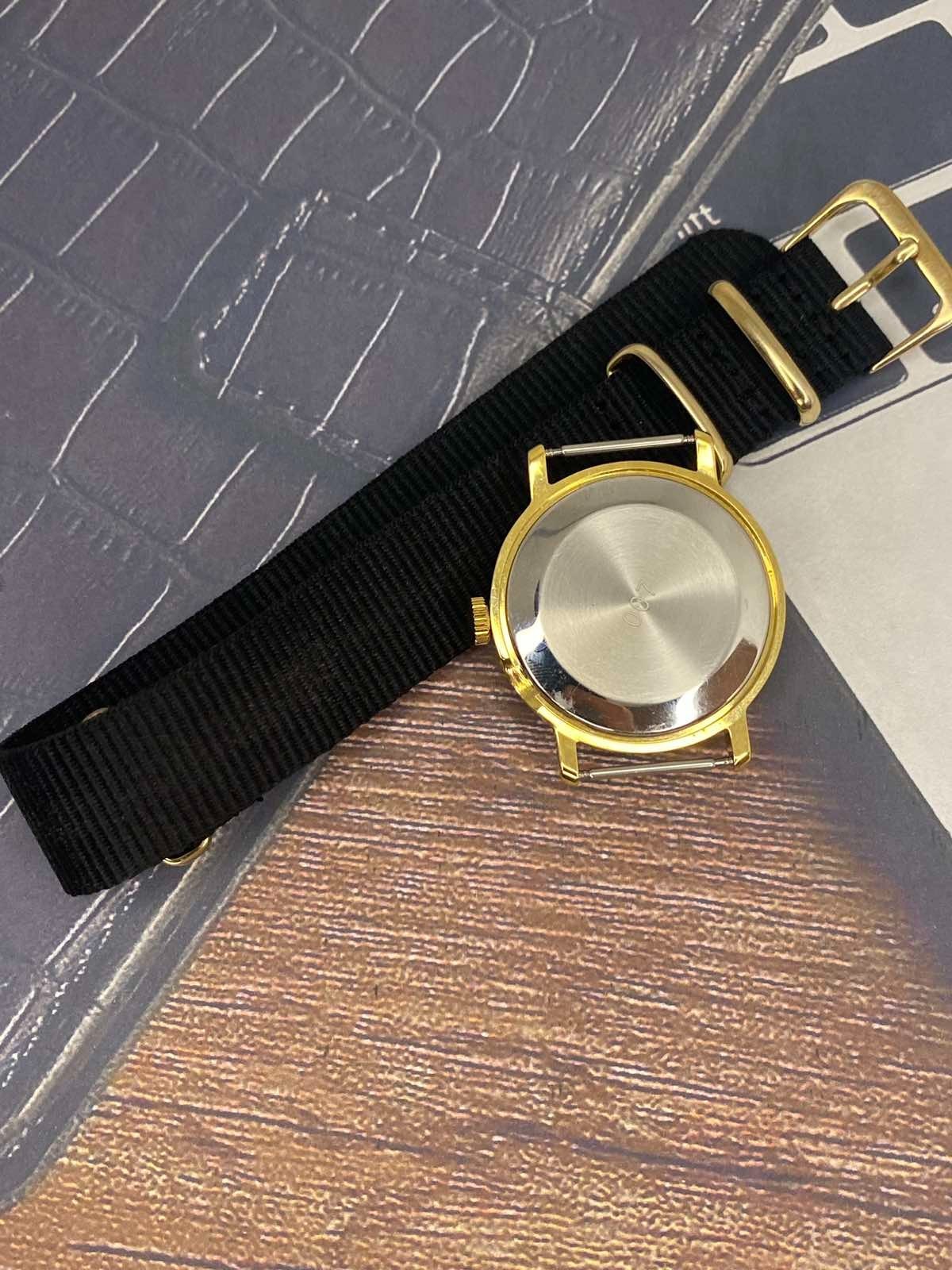 Sputnik Kirov Mechanical Men’s Watch Space Theme White Dial Gold Tone