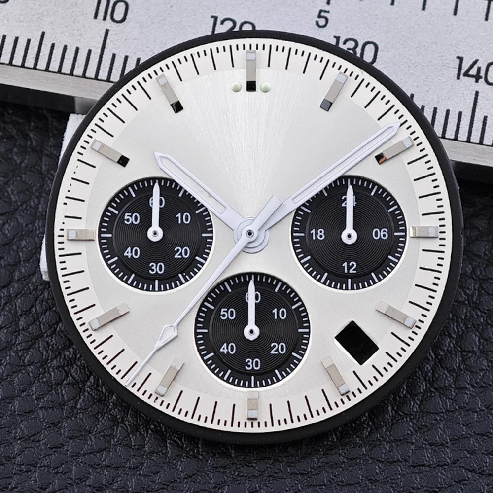 32.5mm Diameter Luminous Watch Dial Face For VK63 Movement Replacement Parts