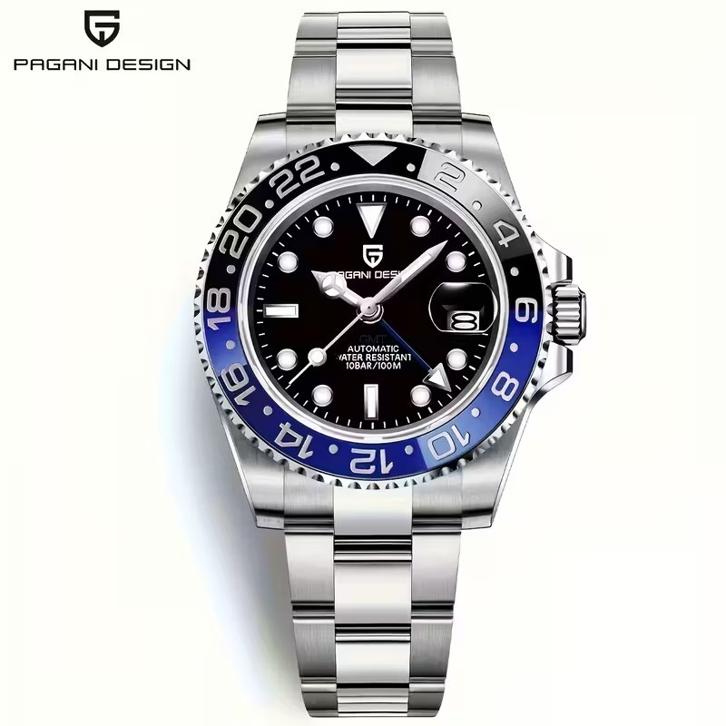 Pagani Design GMT Automatic Men’s Watch 40mm Sapphire Crystal NH34 100M Steel