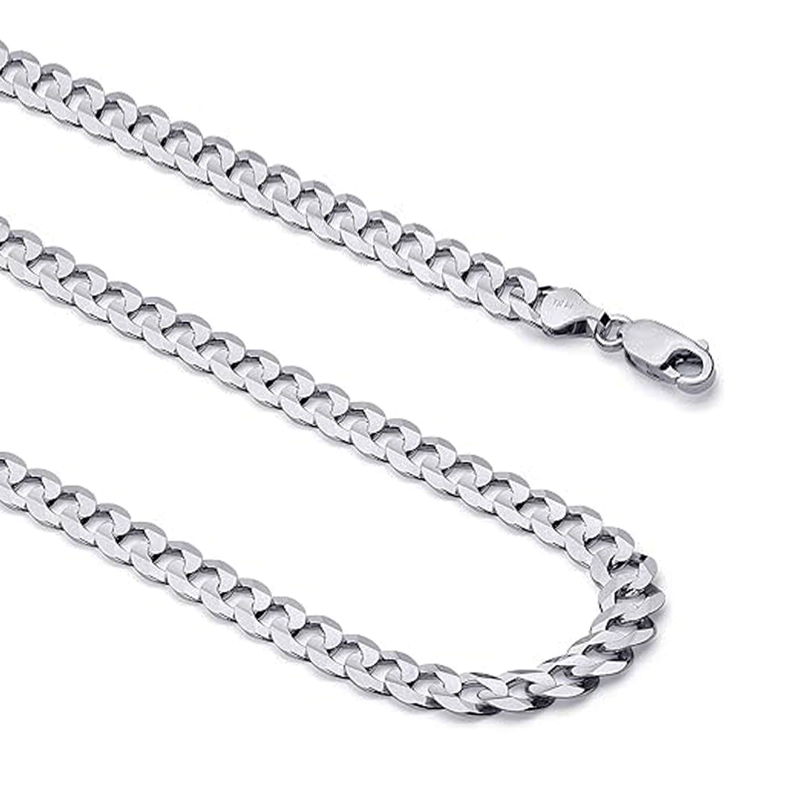 14K Real Solid Gold 2.5-4.5mm Cuban Curb Chain Necklace with Lobster Claw Clasp