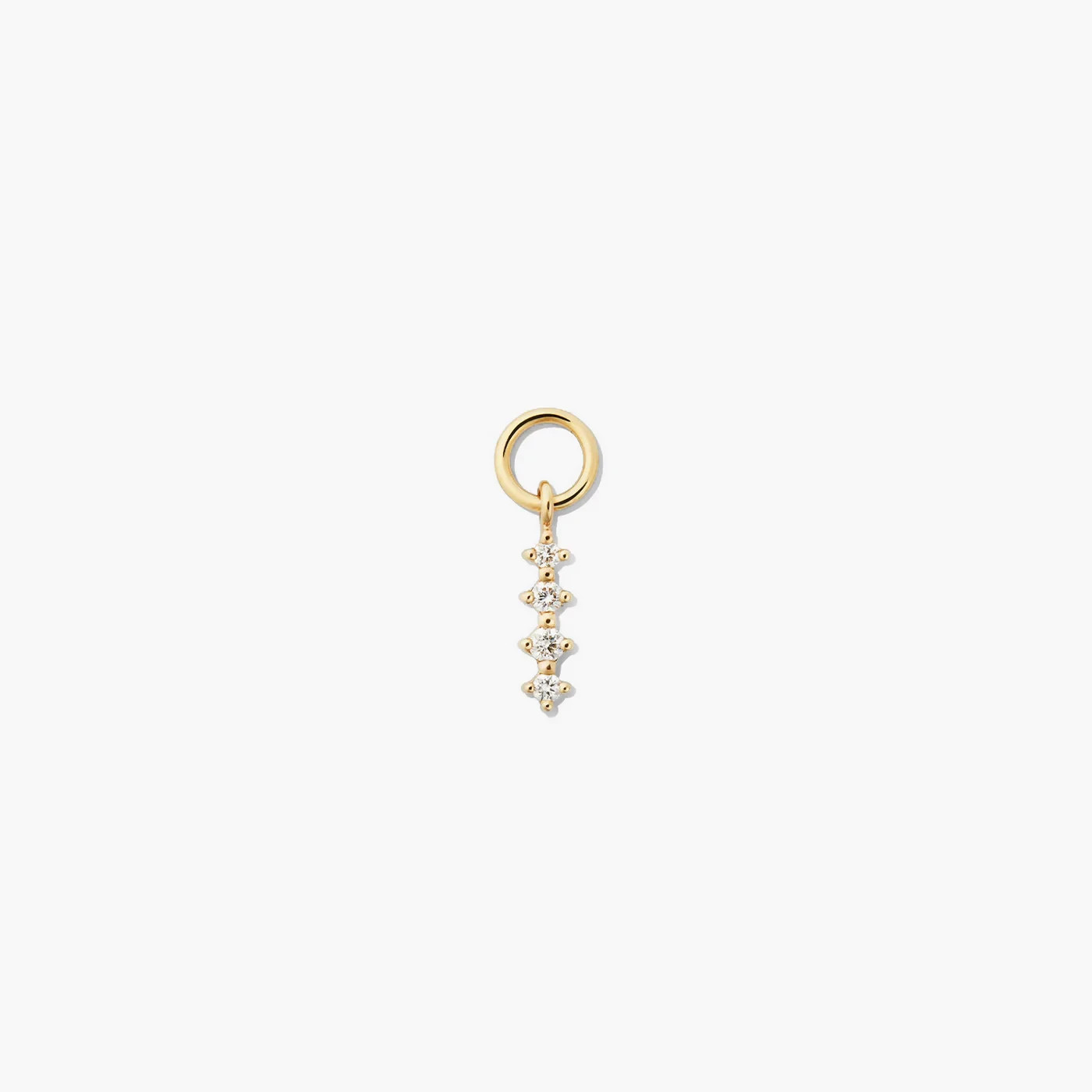 Mejuri – Single Diamond Icicle Hoop Charm Material: 14k Gold Stone Diamond