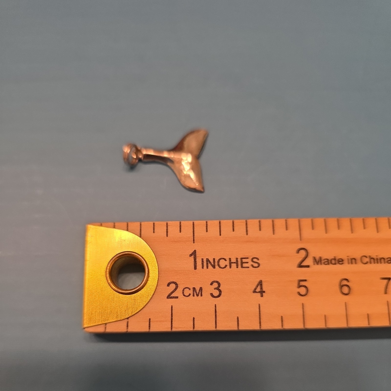 925 Sterling Silver Whale Tail Charm 0.55g Nautical Marine Pendant Ocean Jewelry