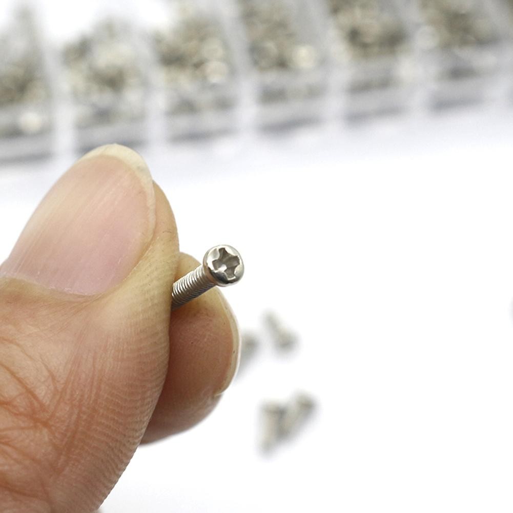 18 Different Sizes Silver Mini Steel Screws For Watch Back Case Or Eyeglasses A