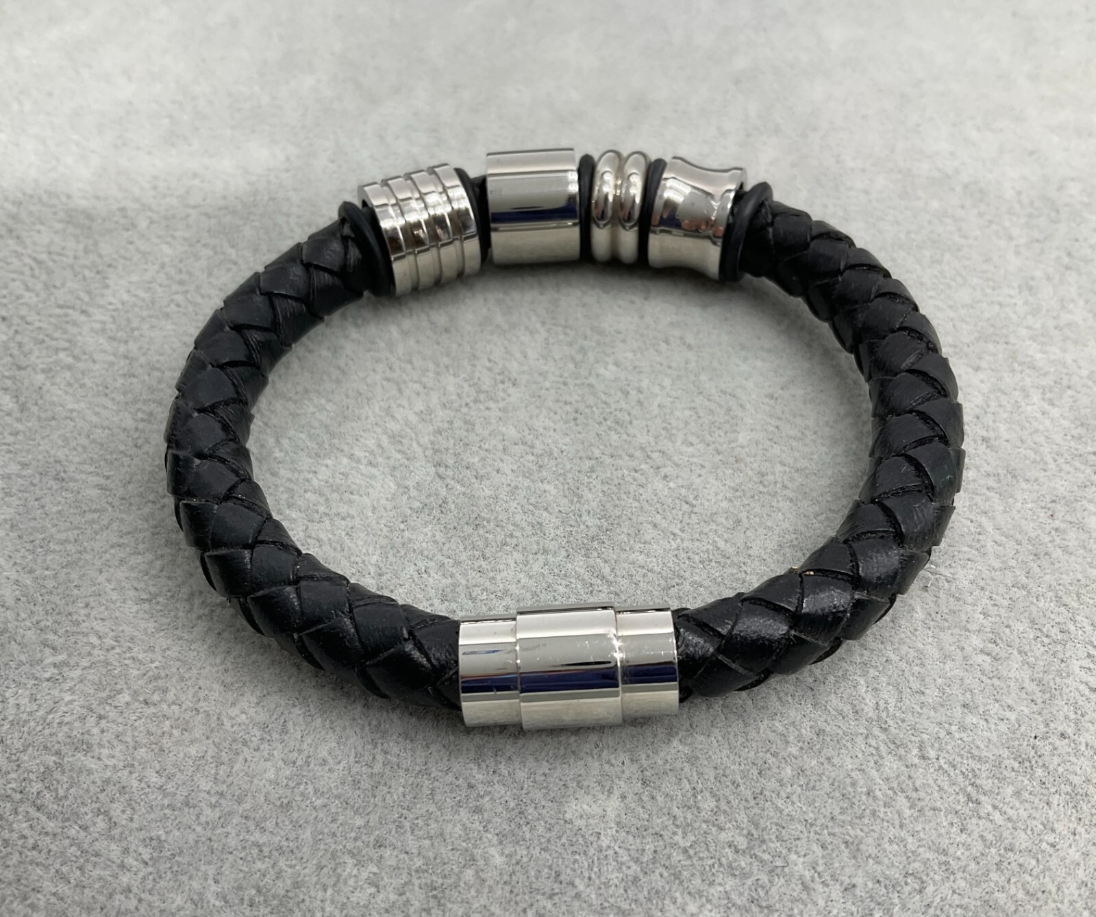 Michael Kors leather & stainless steel bracelet set in box *see description* N6