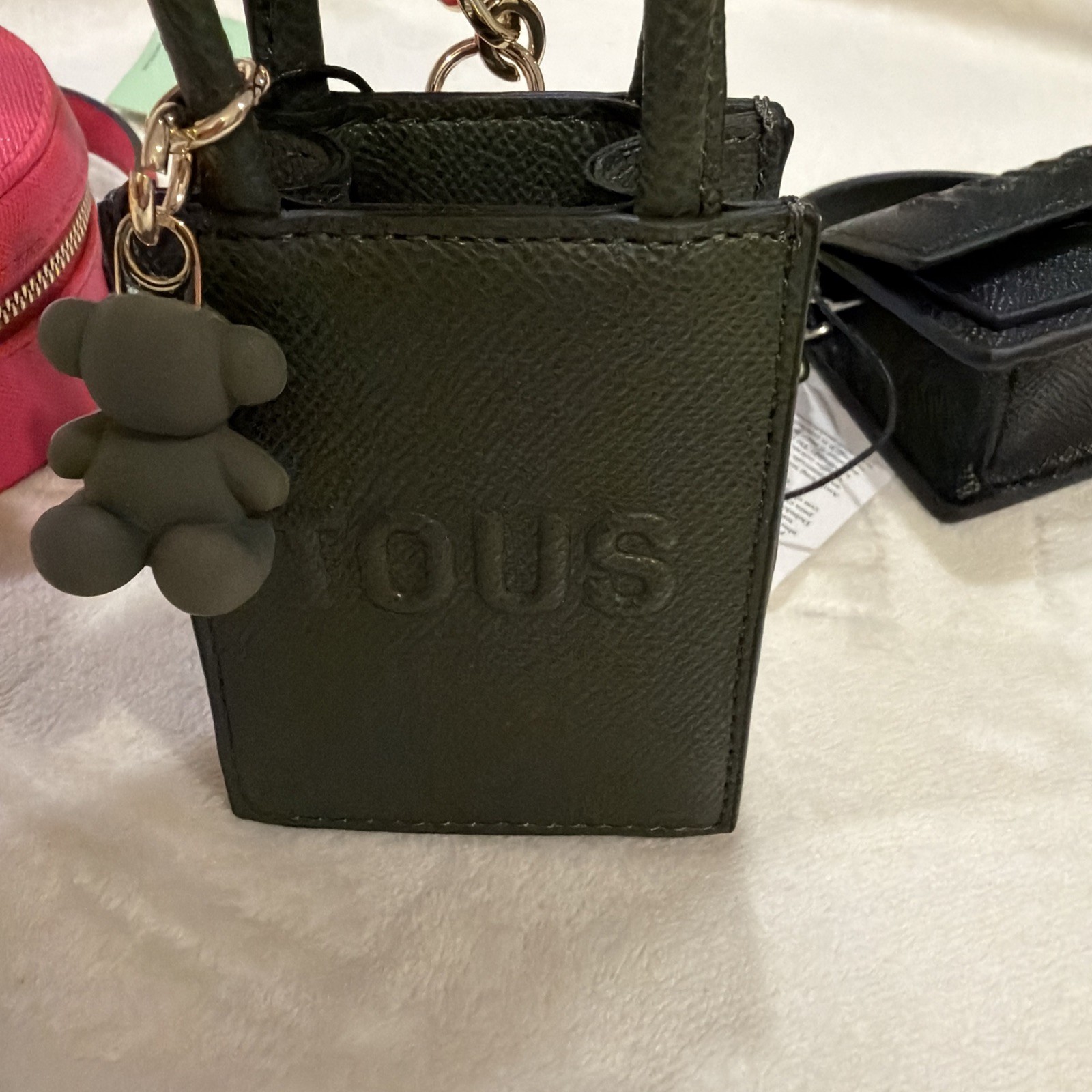 TOUS 2 Charm Bag Accessories Chain Handbags and 1 Tous Rounded Jewelry Case!