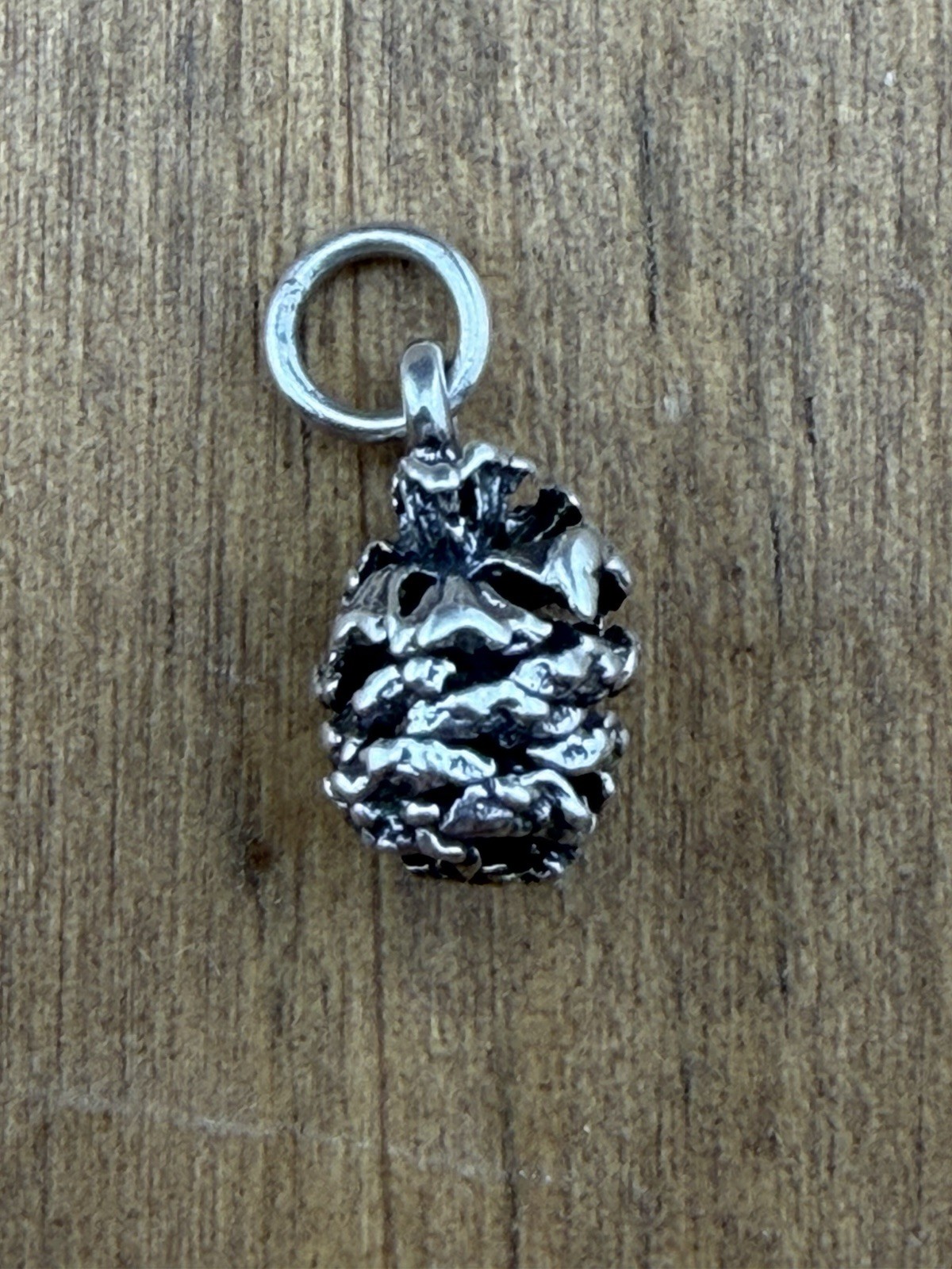 James Avery Retired Sterling Silver Pinecone Charm 925 Uncut Loop No mark