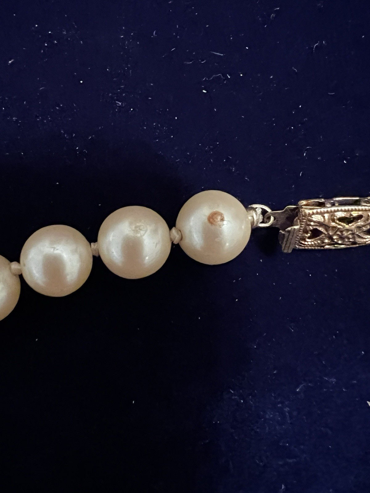 Monet Signed Ivory Simulated Pearl Beaded Strand Necklace, Box Clasp