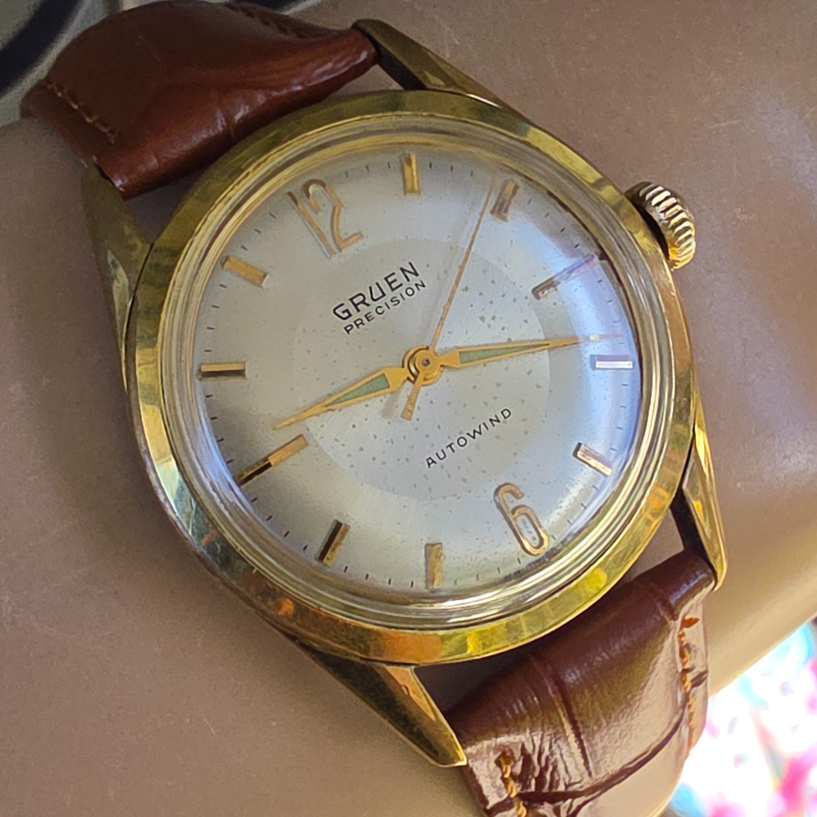 Vintage GRUEN men’s automatic watch N710SS SWISS 1960s