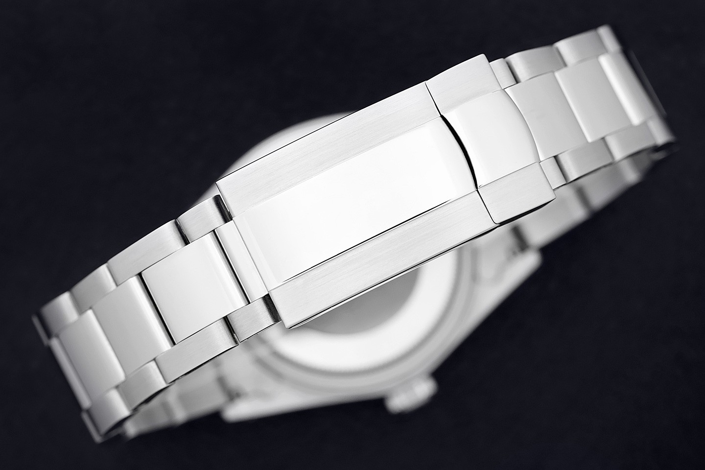ROLEX MENS DATEJUST 16014 BLACK DIAL 18K WHITE GOLD STEEL OYSTER WATCH