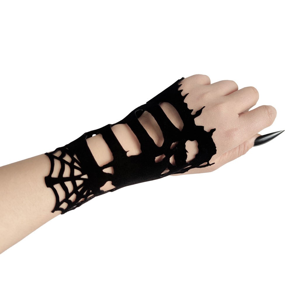 Halloween Spider Web Finger Bracelet Gothic Dark Style Party Costume Accessory