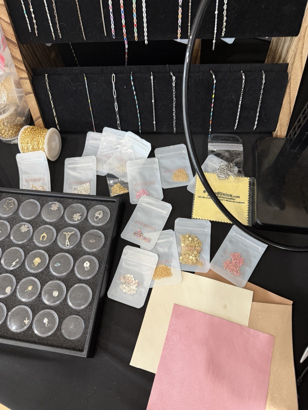 Jewelry Making Tool Set w/ Pliers, Tweezers & Magnifier, Assorted Supplies.