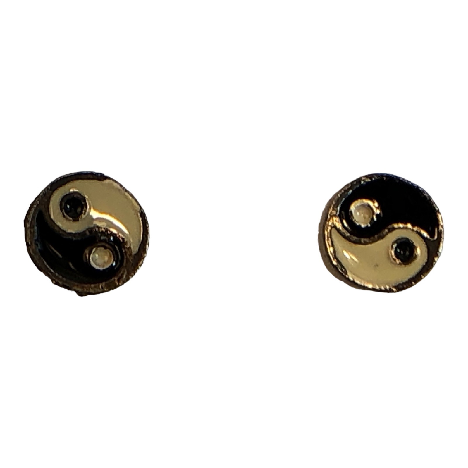 Pair of Yin Yang Earrings 1/4″