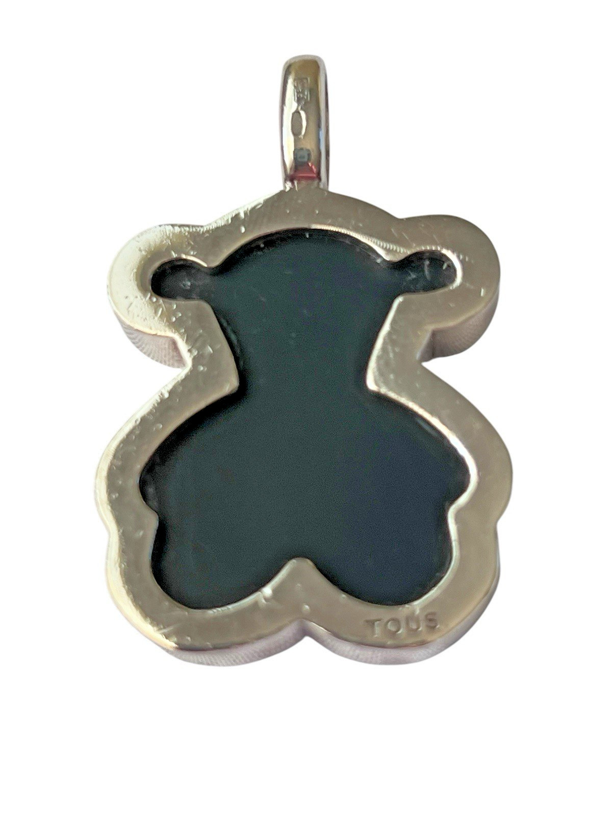 TOUS Sterling Silver Black Onyx Bear Pendant 925 Original Box