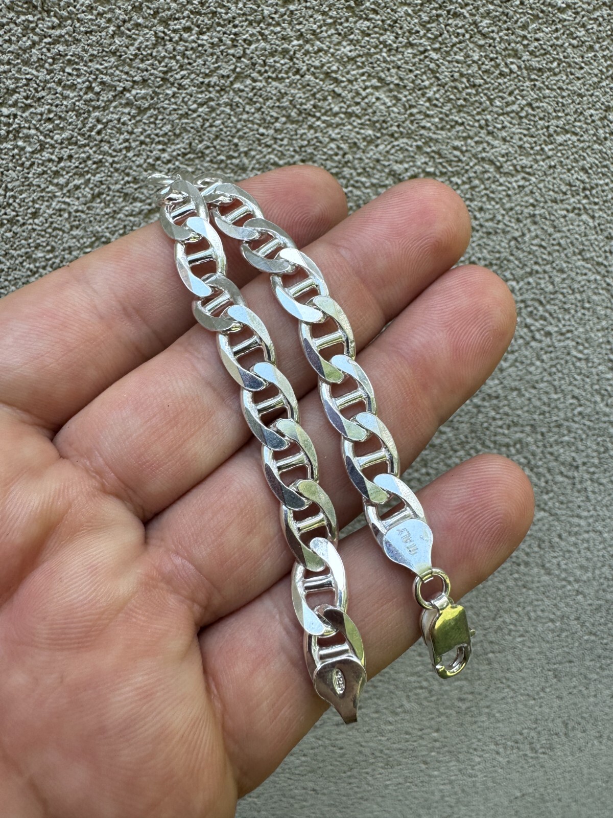 Real Solid 925 Sterling Silver Mariner Link Bracelet ITALY 2.5-16mm ITALY MADE